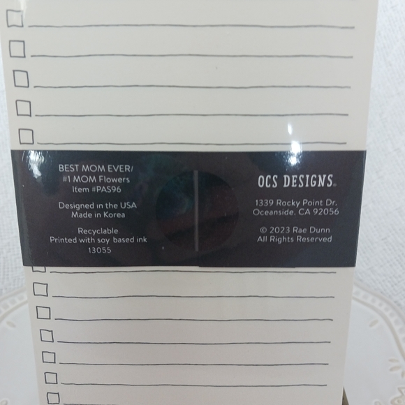 Rae Dunn Best Mom Ever/ #1 Mom Floral Notepad Set of 2 - Picture 4 of 4